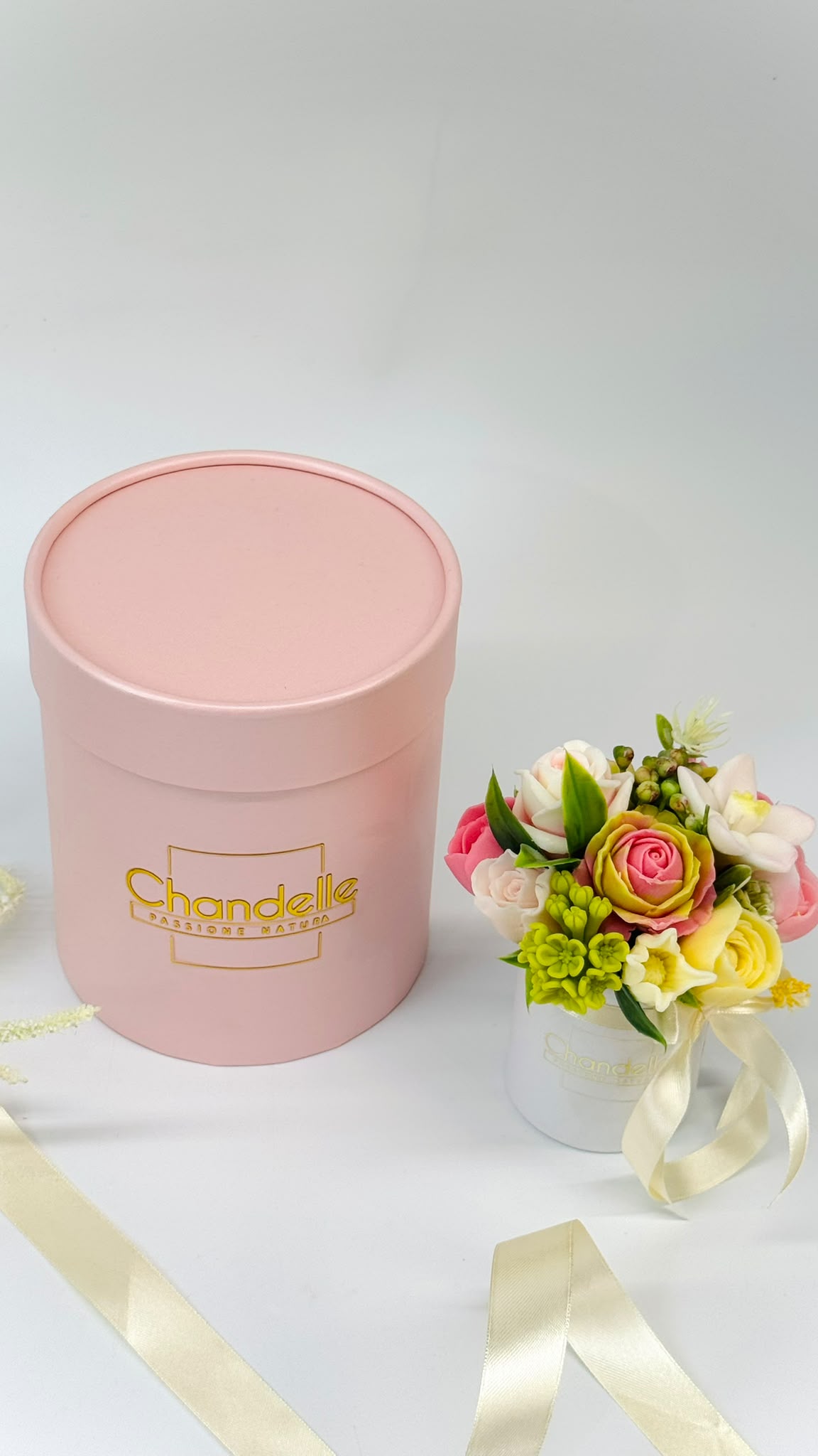 Mini Bouquet di fiori in sapone con box regalo