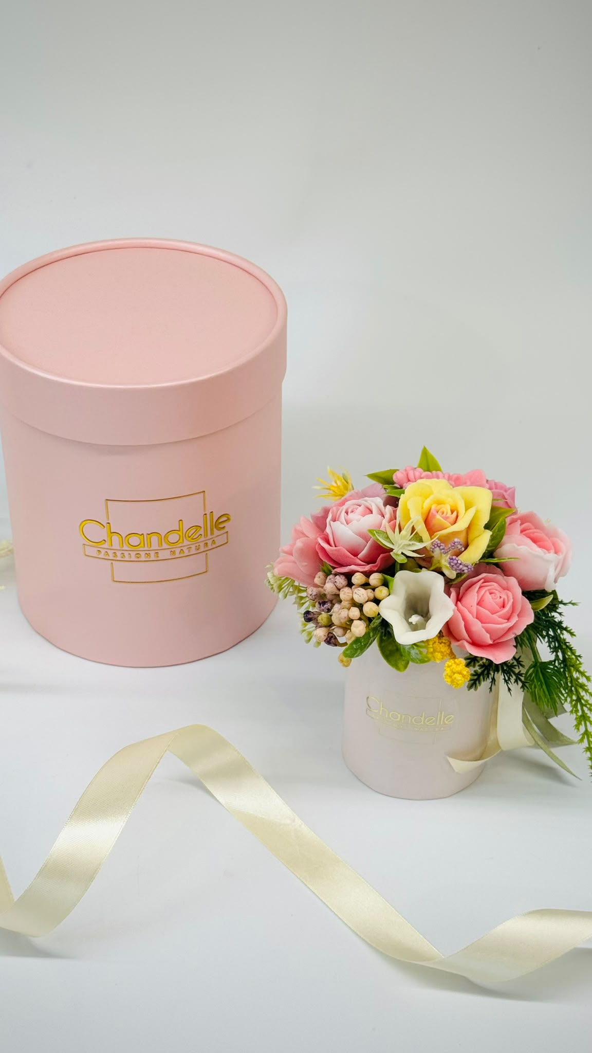 Mini Bouquet di fiori in sapone con box regalo