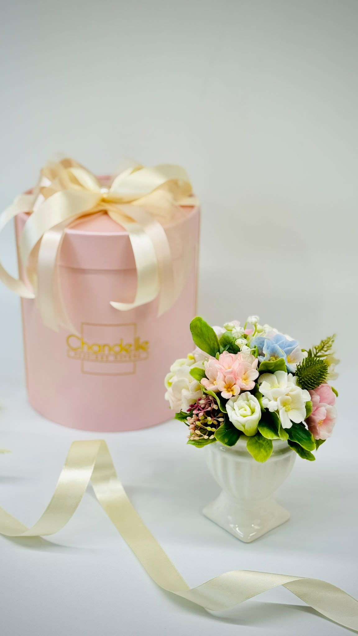 Mini Bouquet di fiori in sapone con box regalo